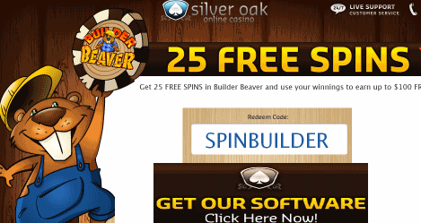 25 FREE Spinsat the Builder Beaver Slot Game